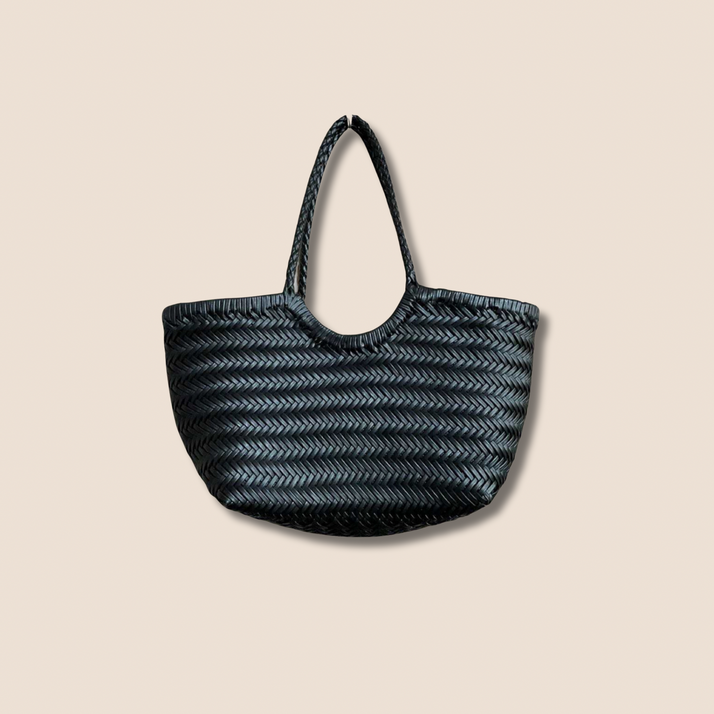 The Woven Leather Basket Bag