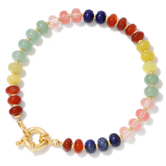 Rainbow stone beaded bracelet