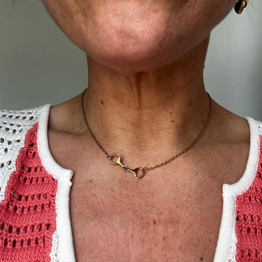 Horsebit Gold Plated Necklace