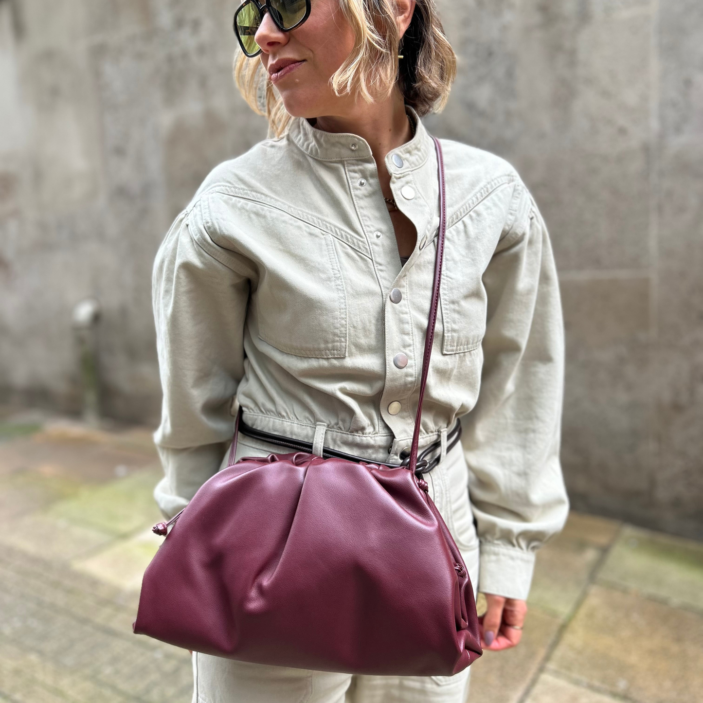 Oversized Leather Slouch Bag
