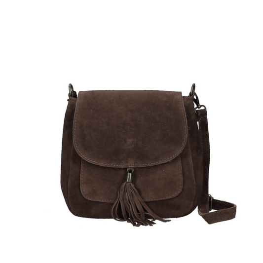 The Suede Cross Body Saddle Bag
