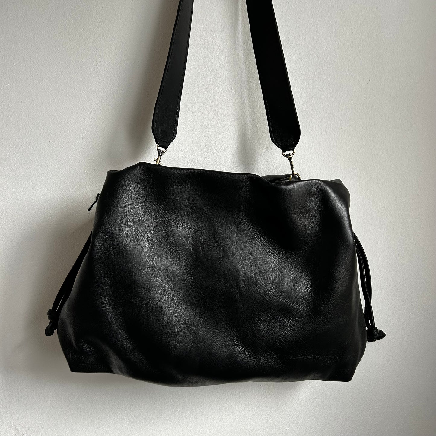 Oversized Leather Slouch Bag