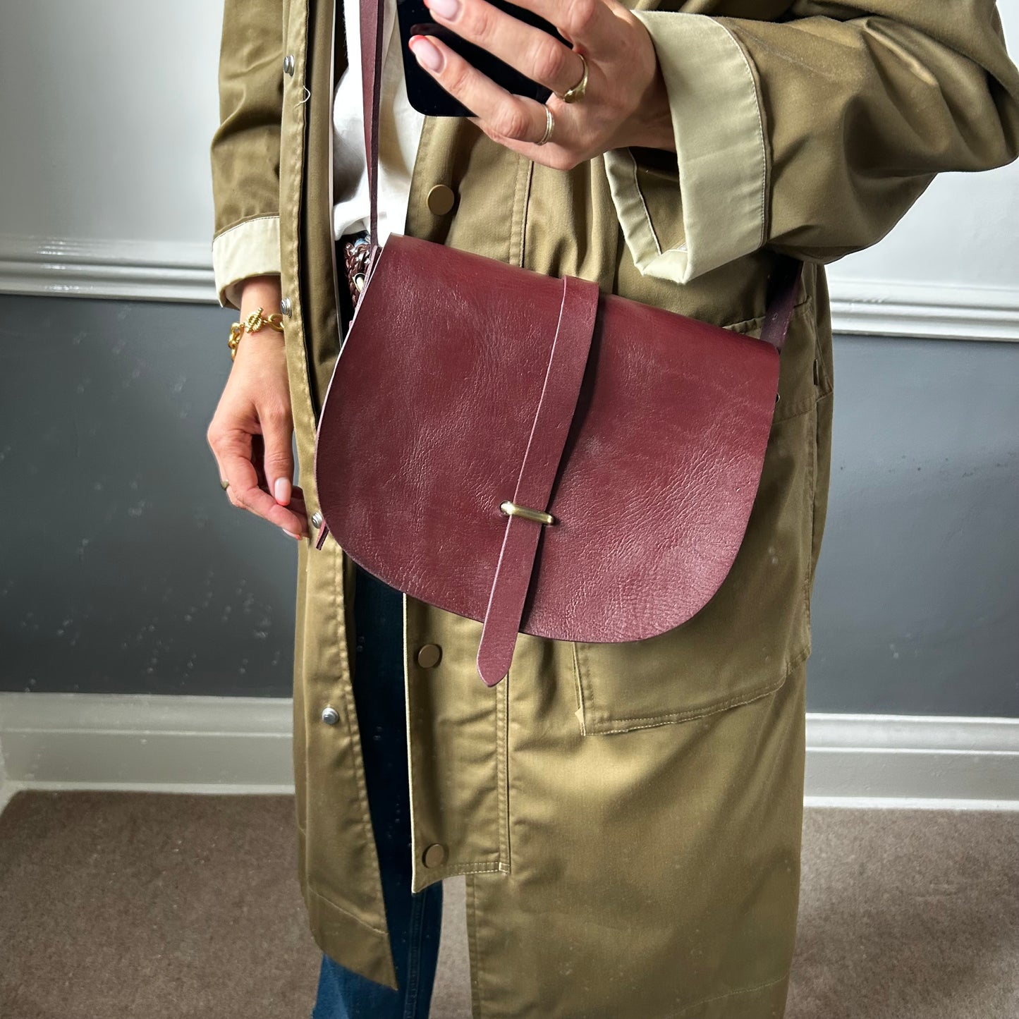 Looped Leather Saddle Bags