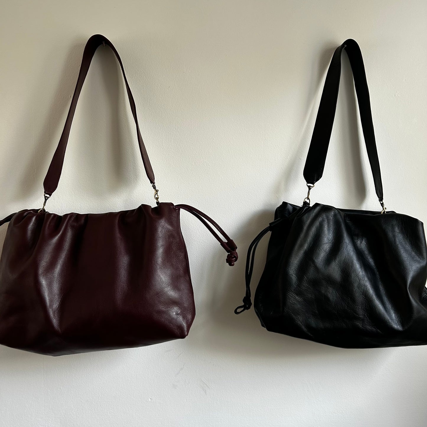 Oversized Leather Slouch Bag