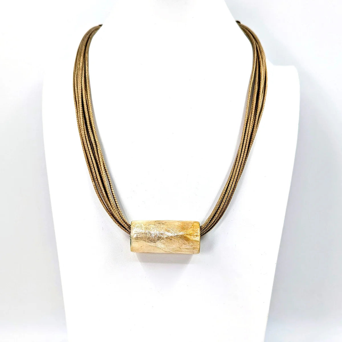 Resin cord necklace