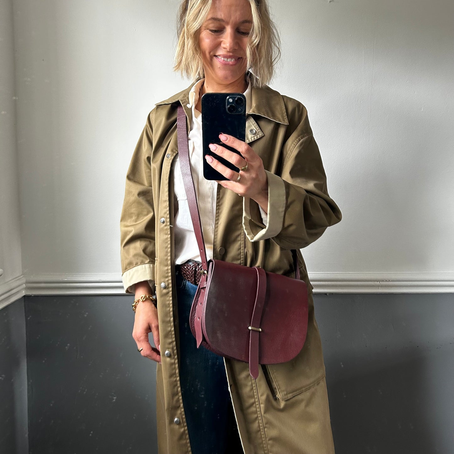 Looped Leather Saddle Bags