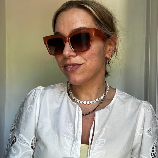 Rust Vintage Cat Eye Sunglasses