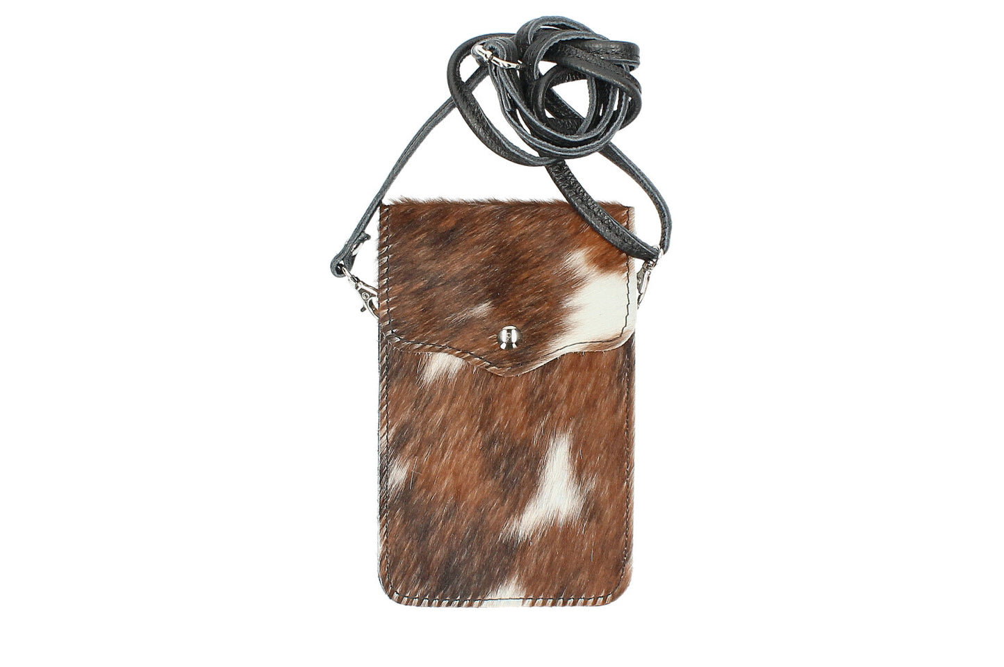 The Leather Cross Body Mobile Phone Bag (Animal print)