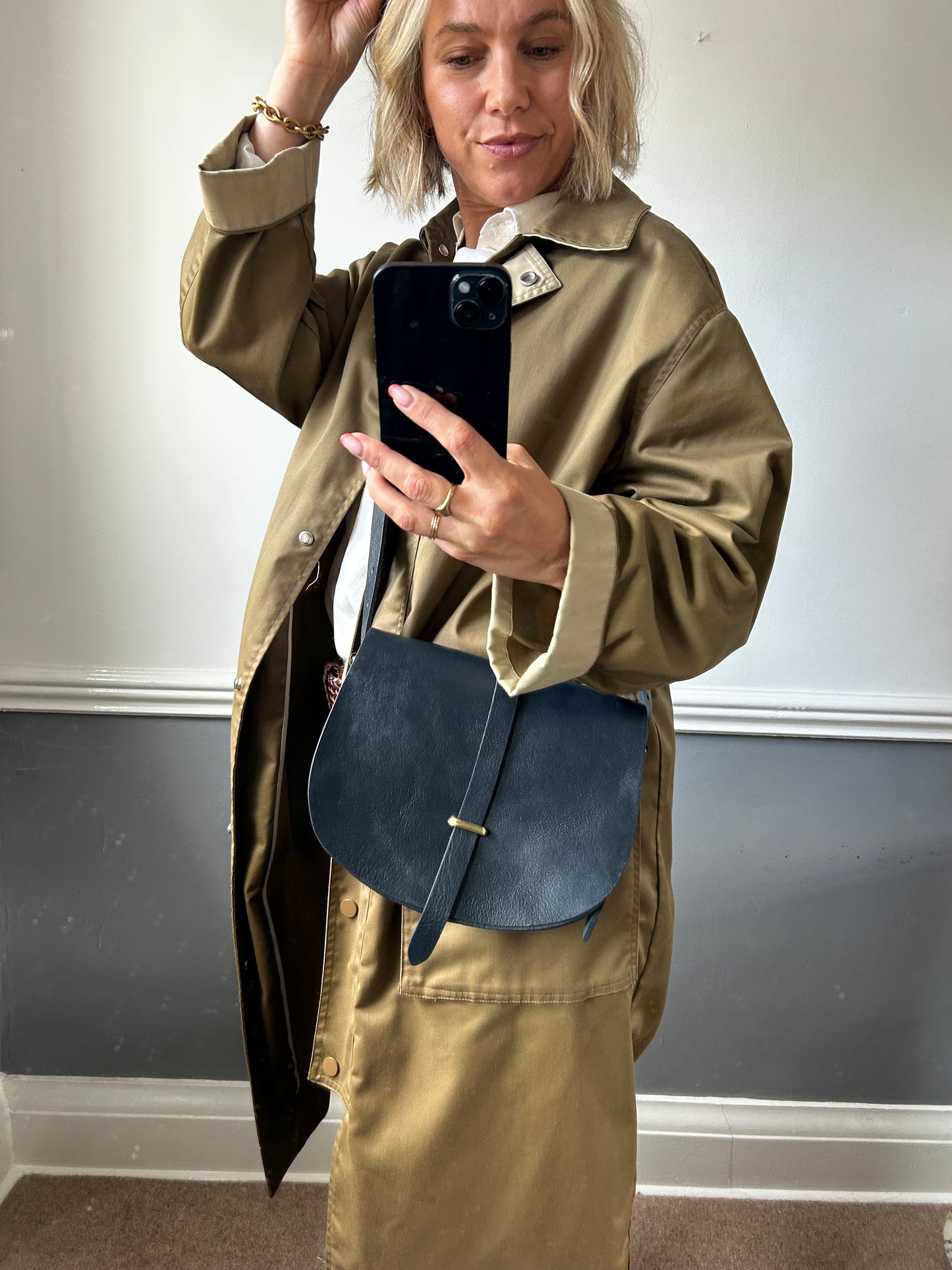 Looped Leather Saddle Bags