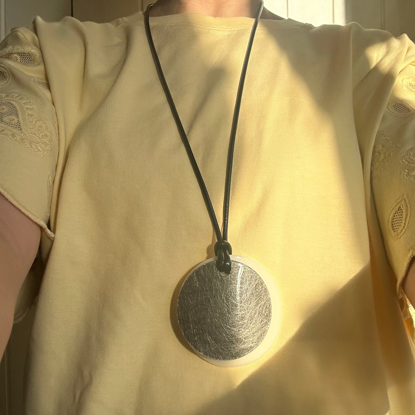 Resin pendant necklace