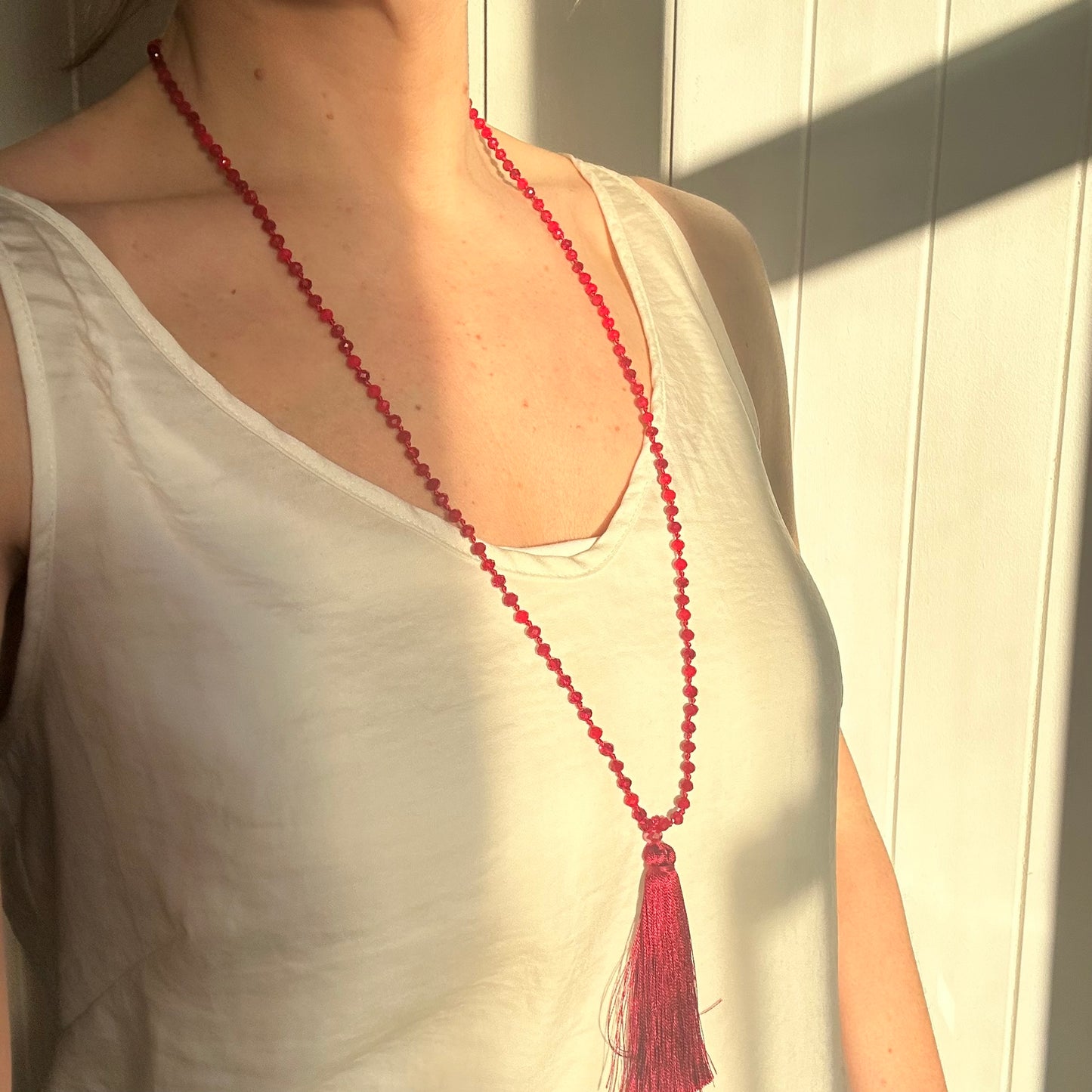 Beaded Long Tassel Necklaces