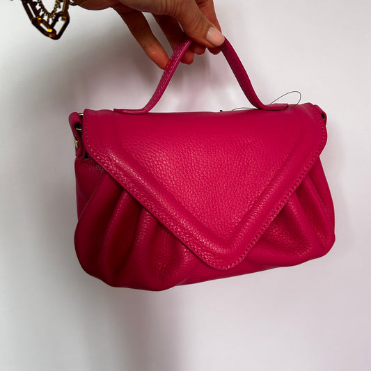 The Pleated Cross-Body Leather Clutch