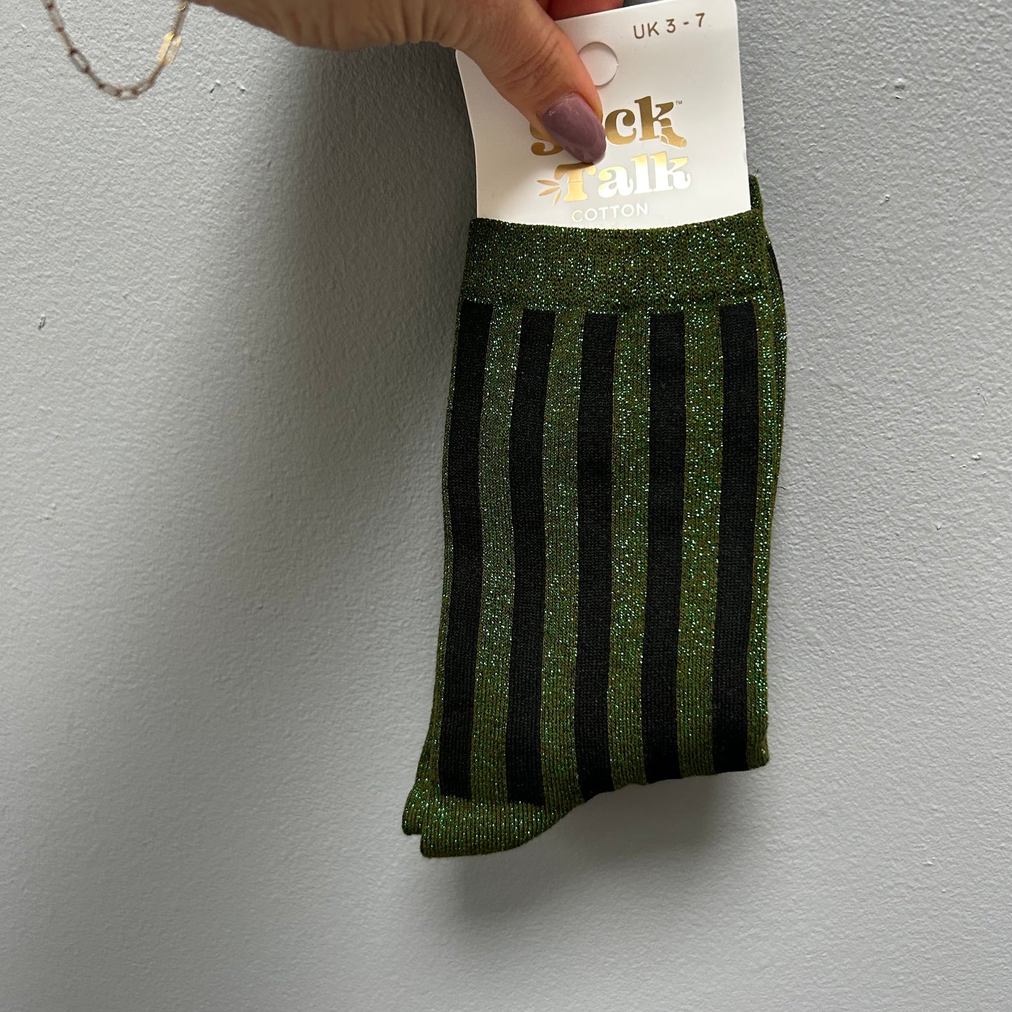 Striped Sparkly Socks