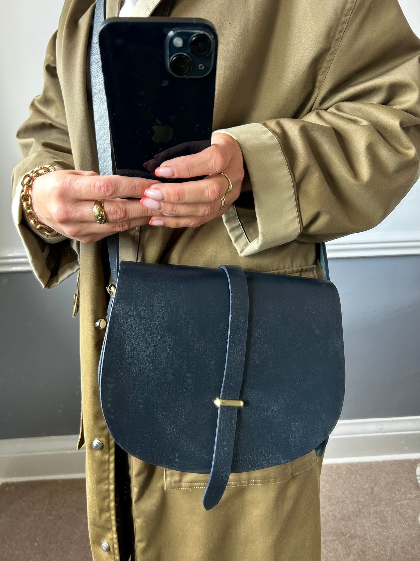 Looped Leather Saddle Bags