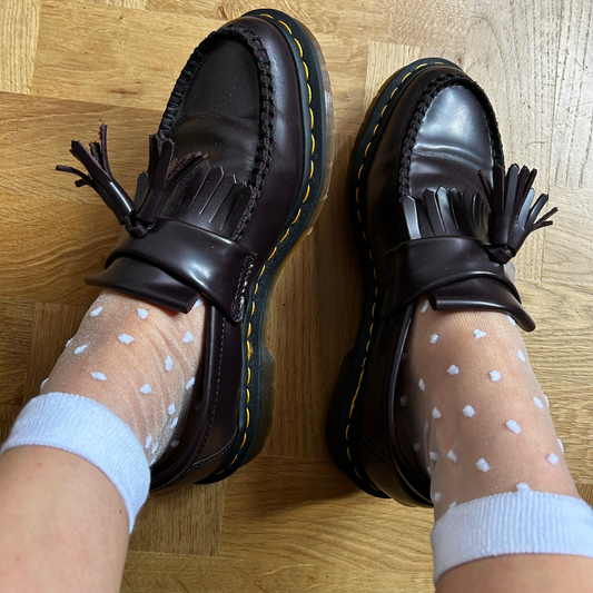 Sheer polka dot socks