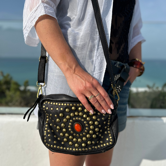Studded Camera Bag