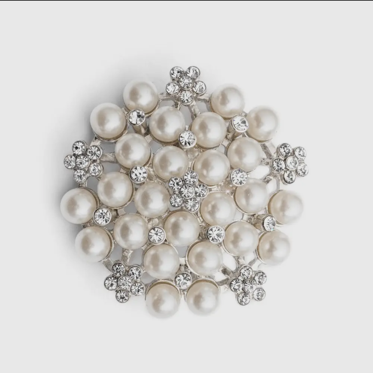 Pearl & Diamanté Brooch