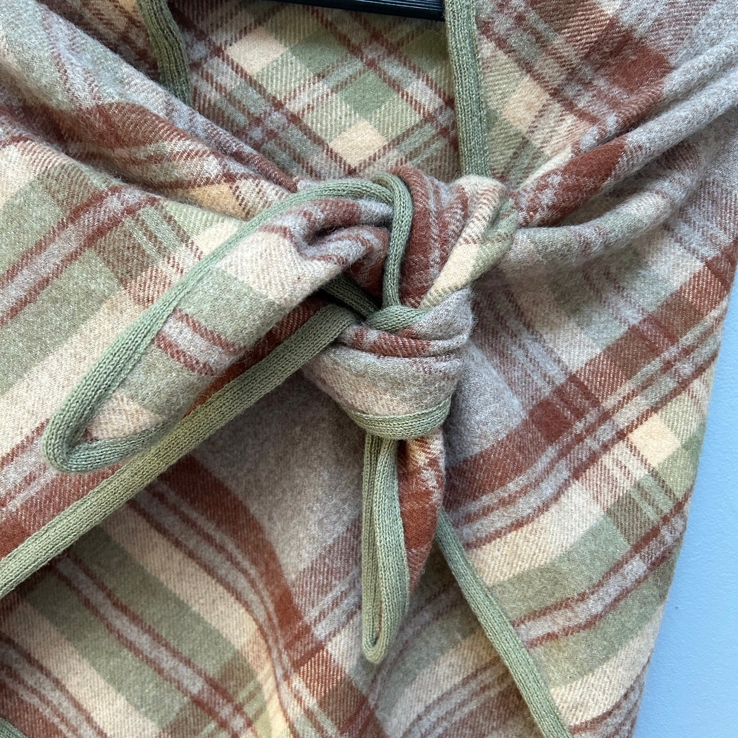Checked Woollen Triangular Scarf