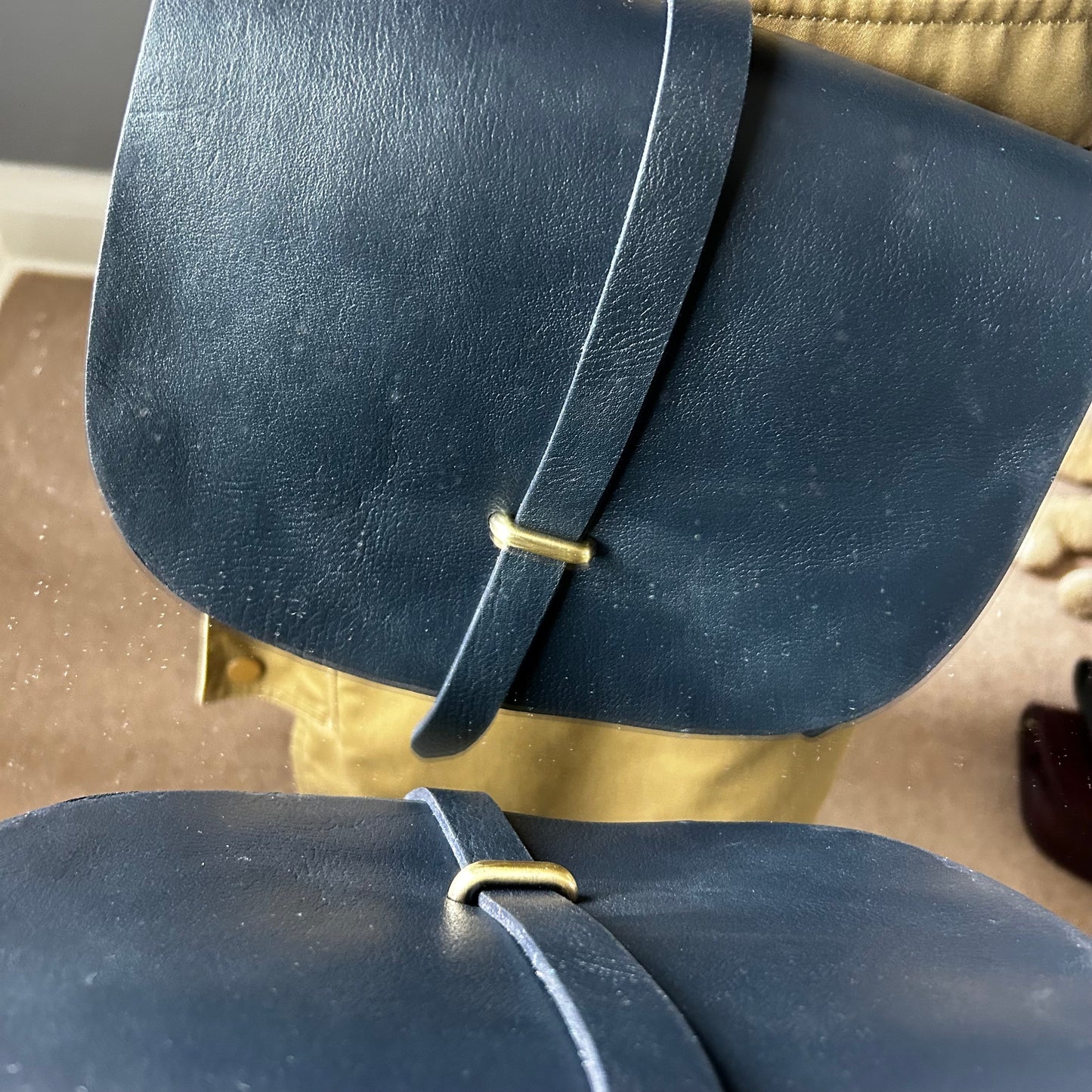 Looped Leather Saddle Bags