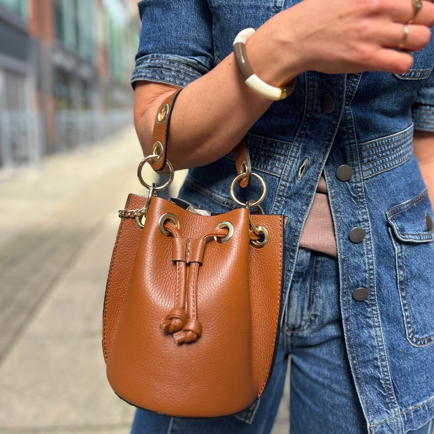 The Leather Bucket Bag