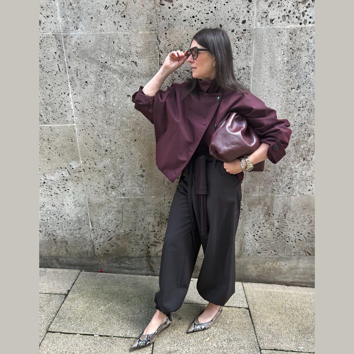 Oversized Leather Slouch Bag