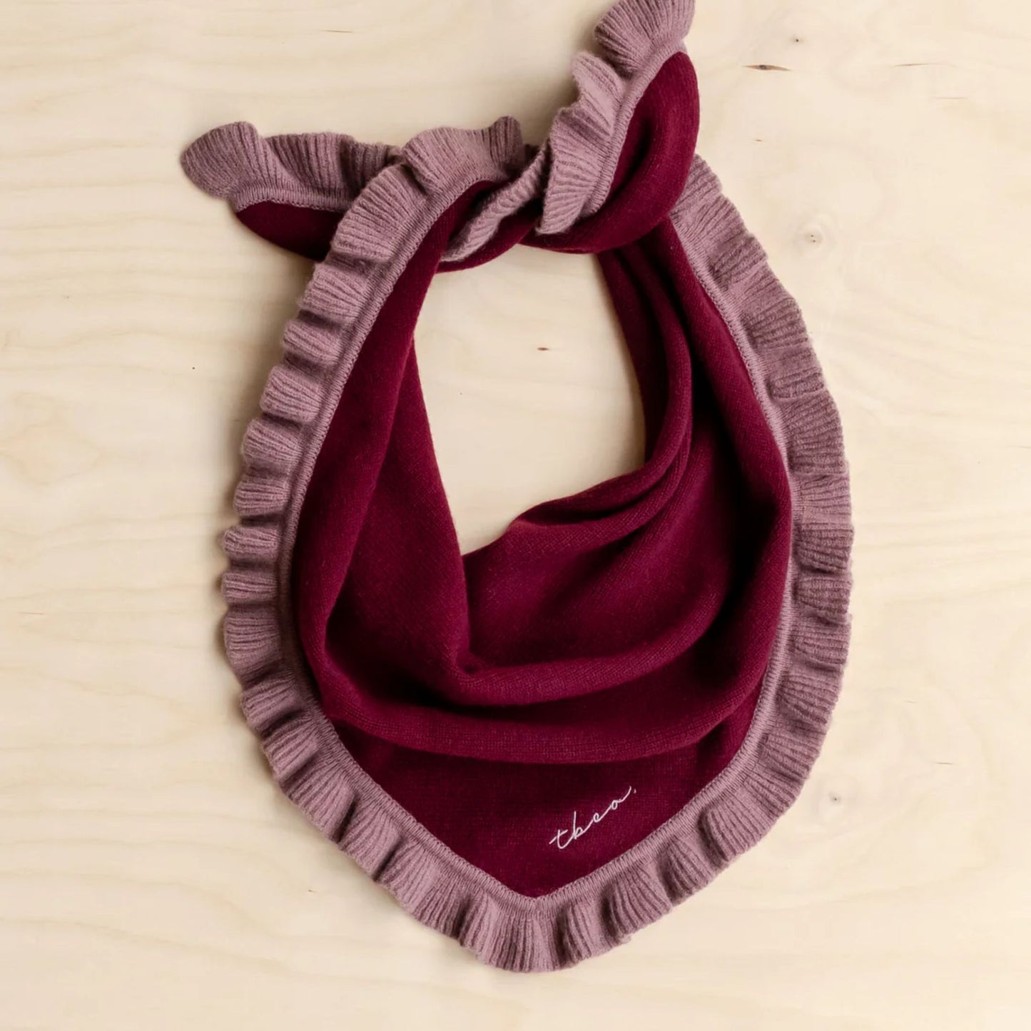 Merino Triangle Ruffle Scarf
