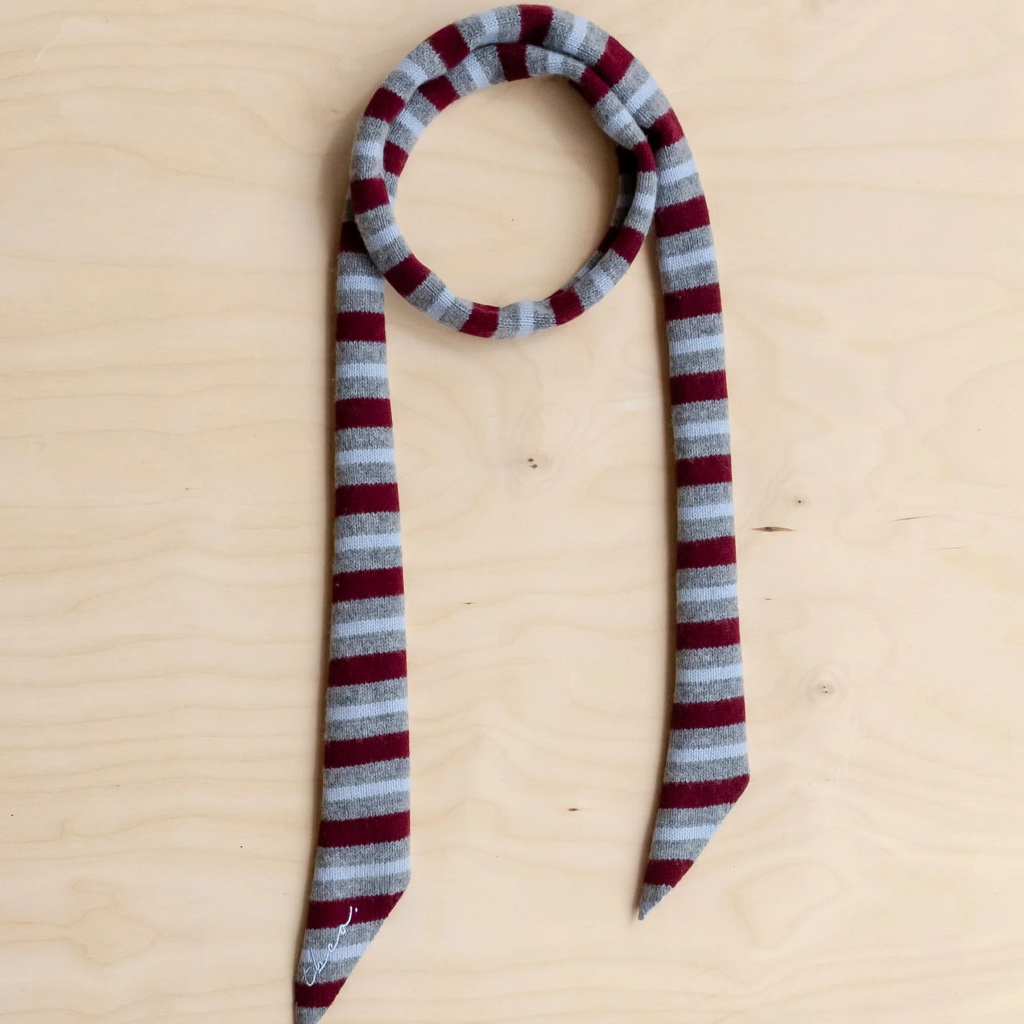 Merino Wool Striped Skinny Scarves