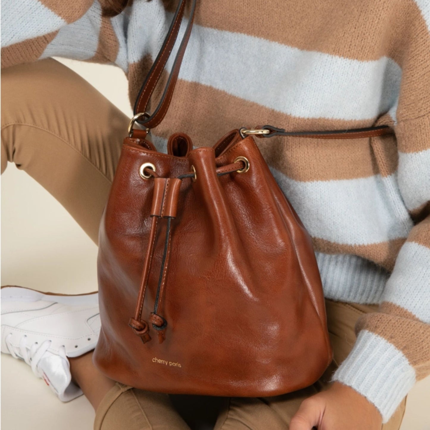 Leather Bucket Bags (two styles)