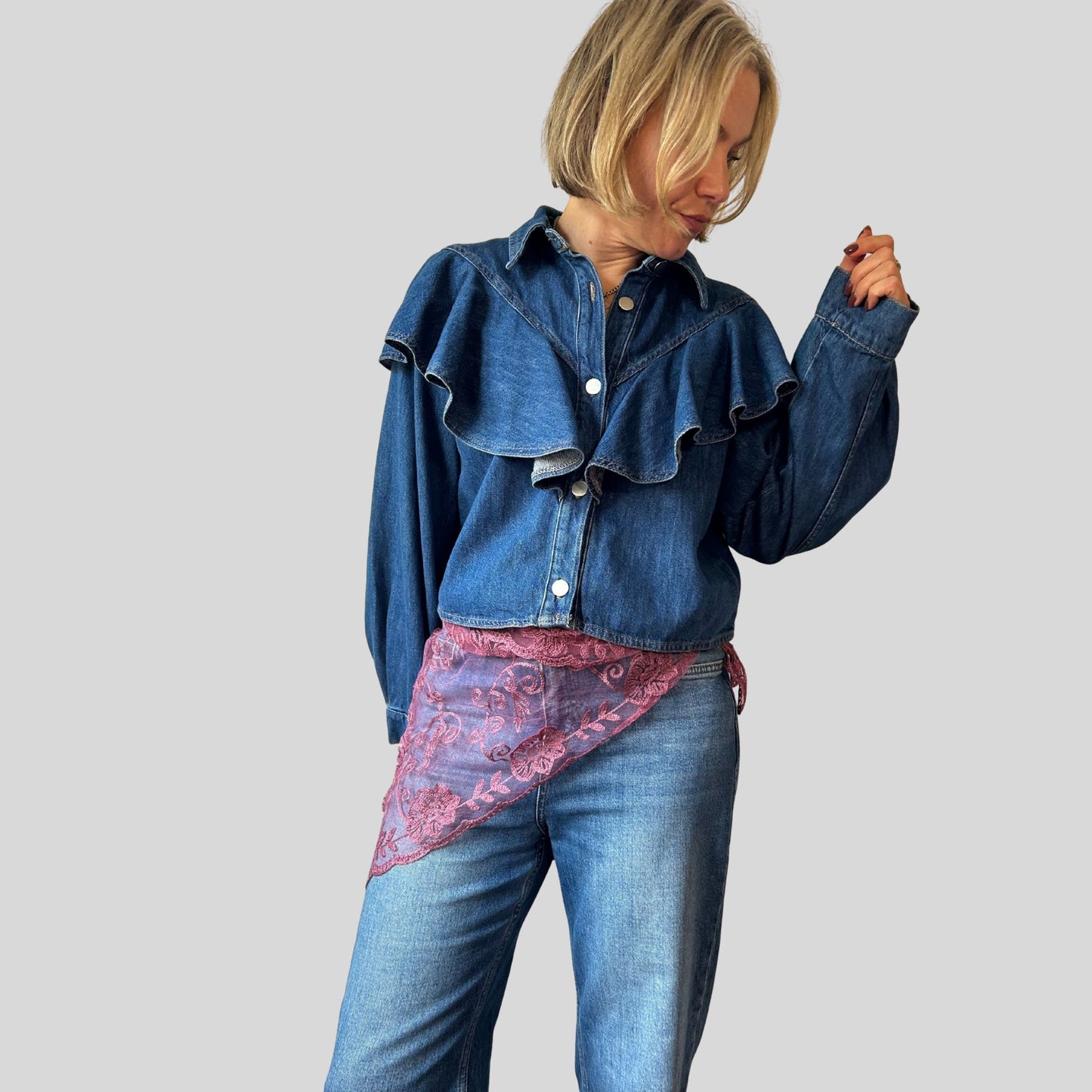 Triangular Lace Scarf (various colours)