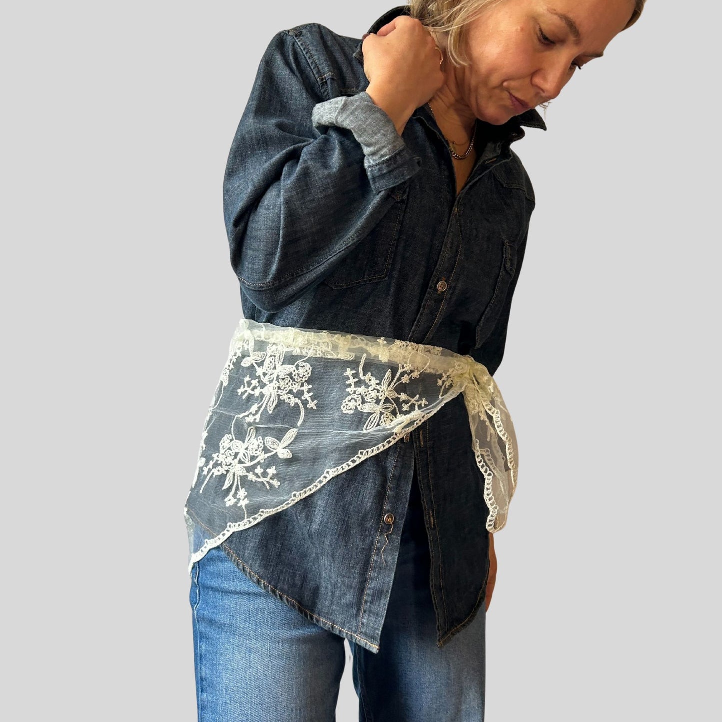 Triangular Lace Scarf (various colours)