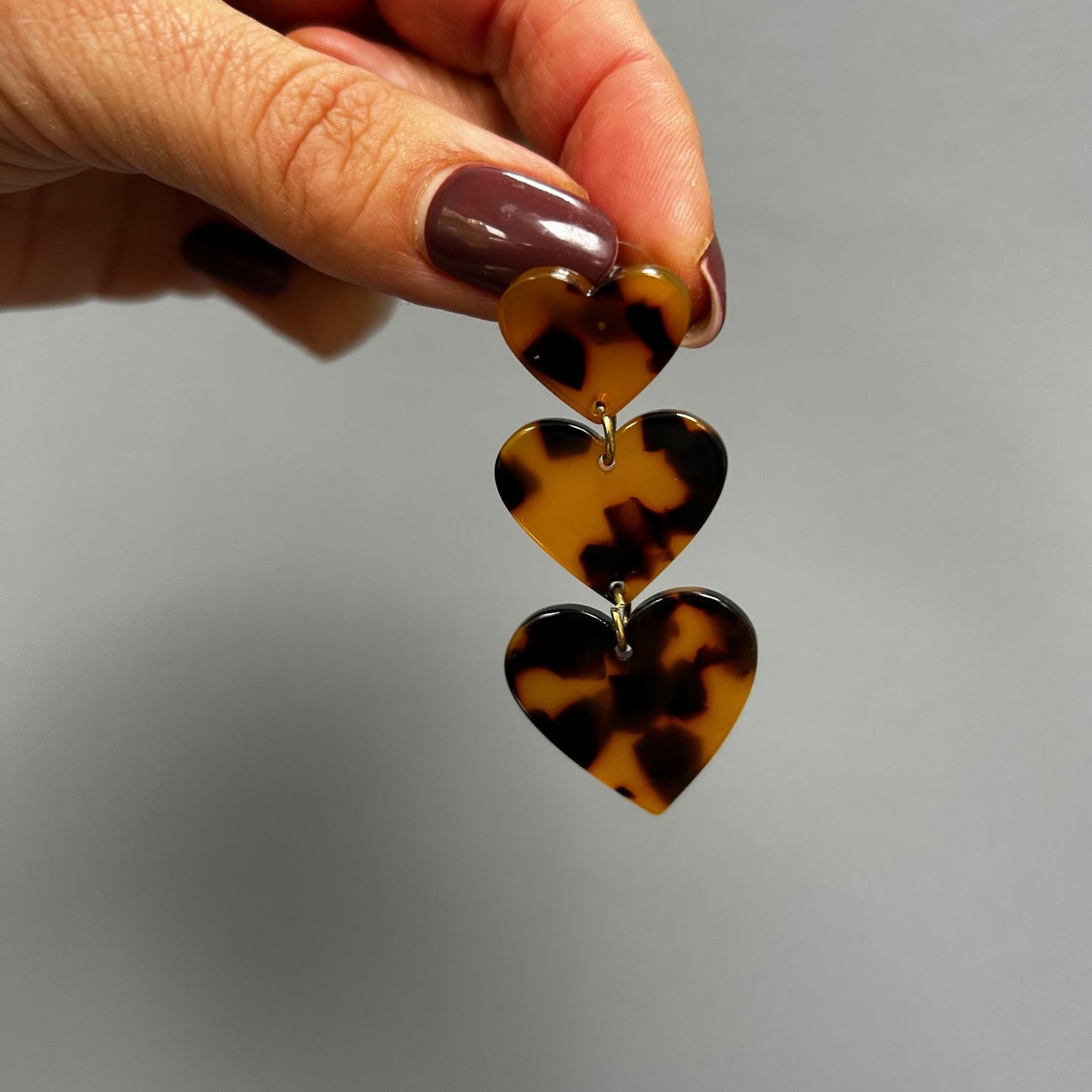 Heart Tortoiseshell earrings