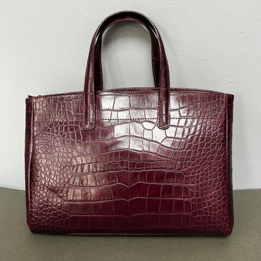 Croc Effect Leather Handbags
