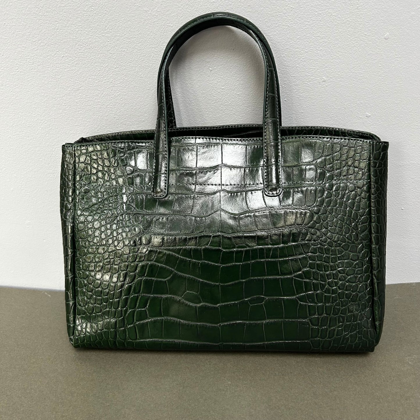 Croc Effect Leather Handbags