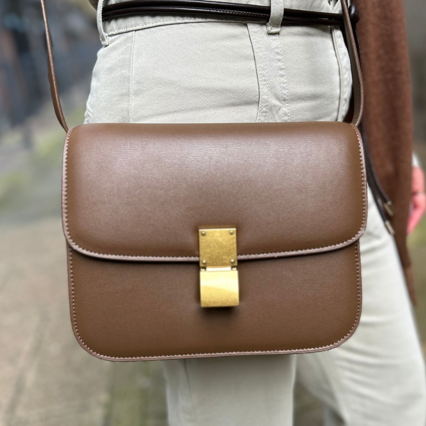 Large Brown Minimal Handbag