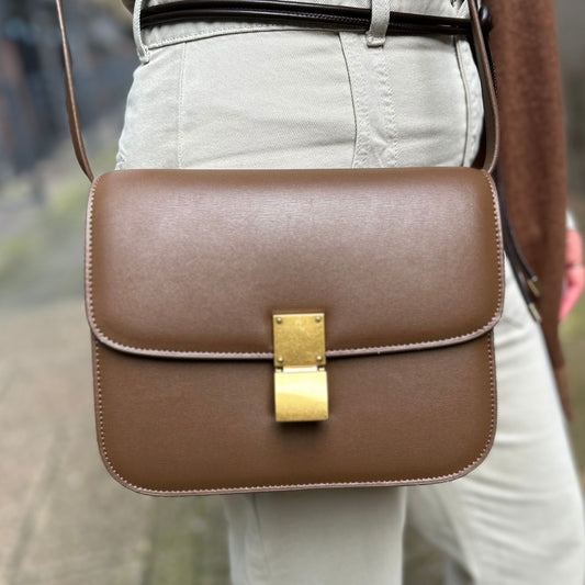 Large Brown Minimal Handbag