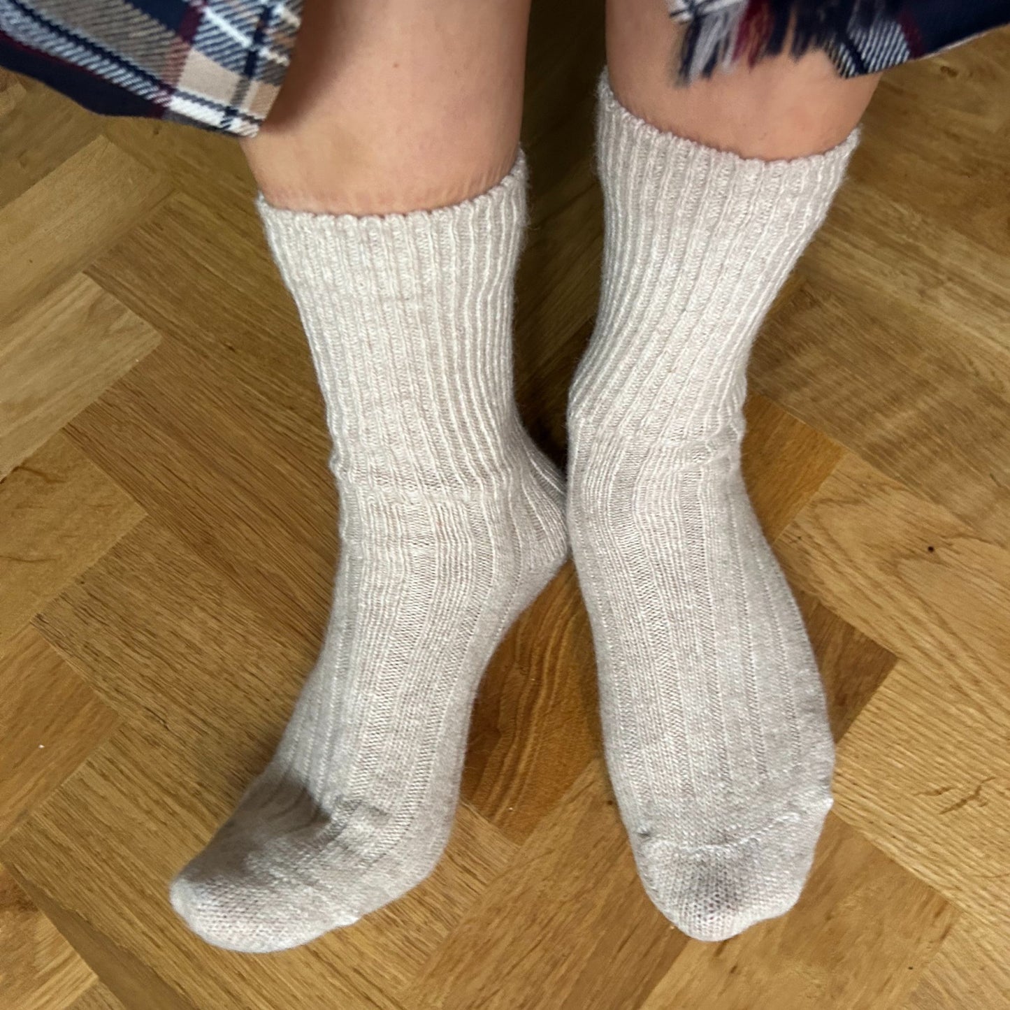Oatmeal Lambswool Socks
