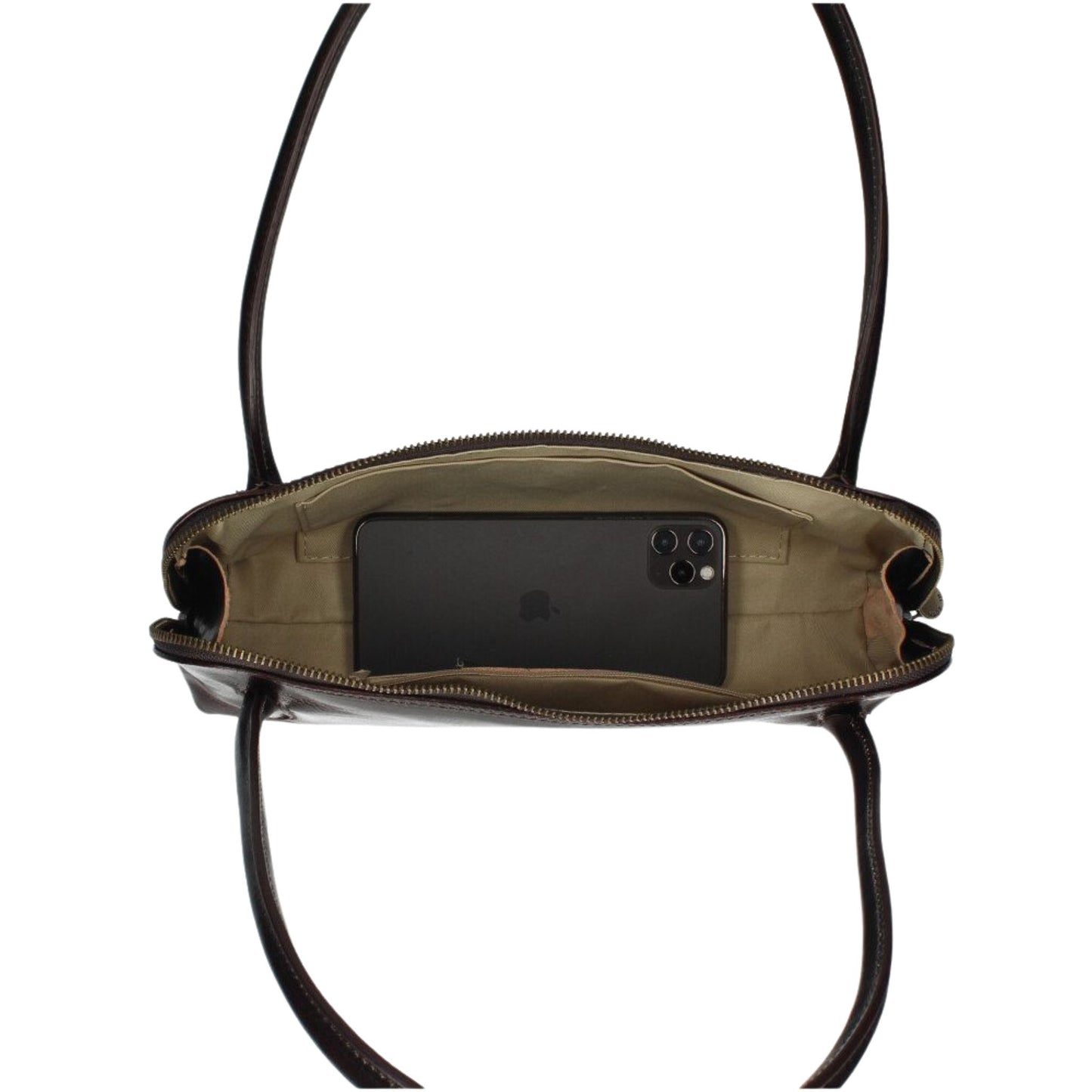 Polished Leather Shoulder Bag