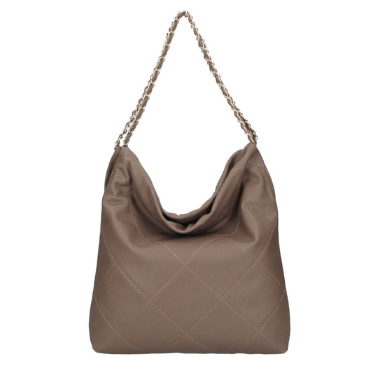 Quilted Leather Bag with Chain Strap