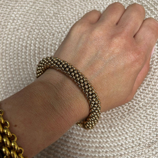 Gold Bobbled Bangle