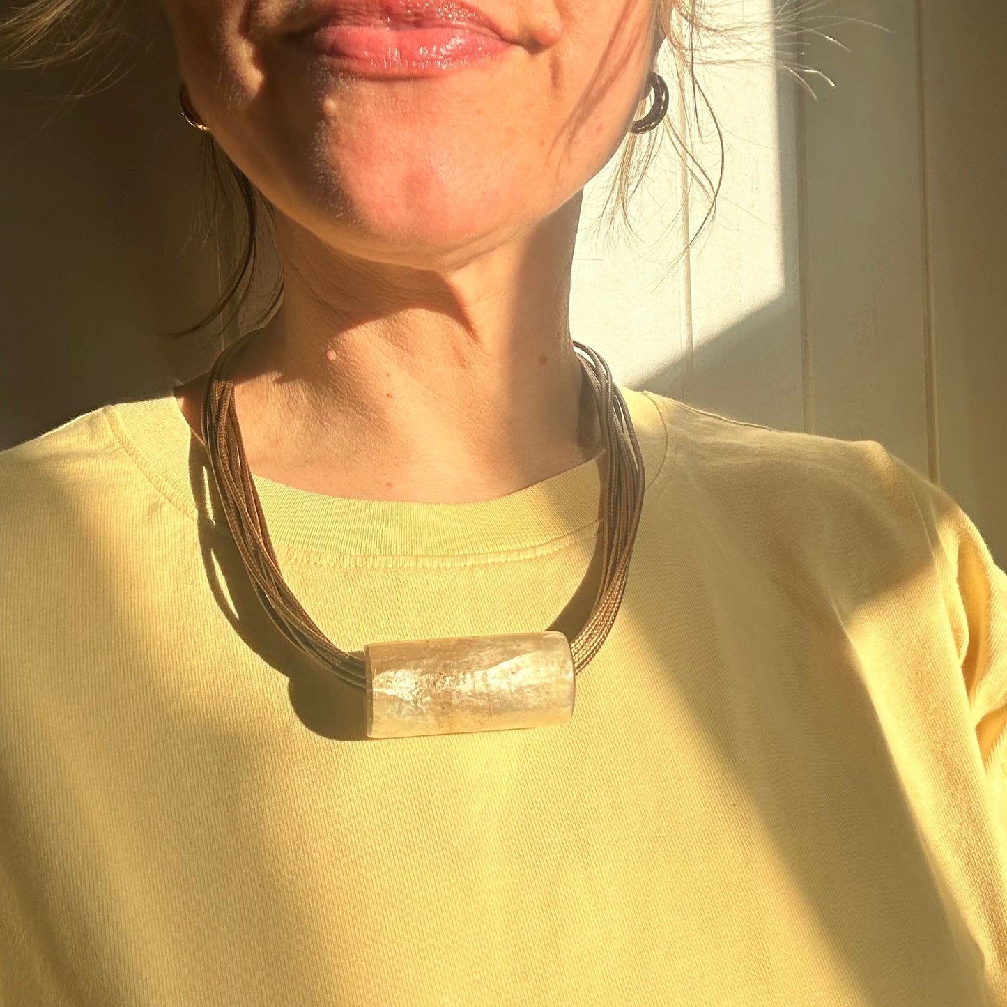 Resin cord necklace