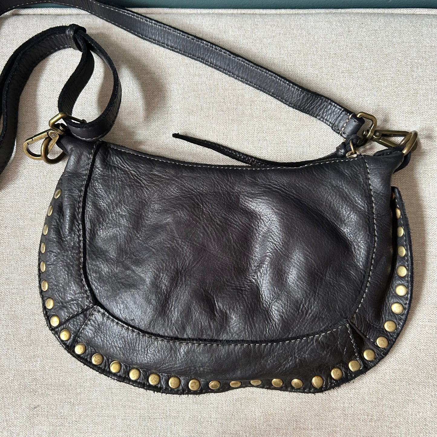 Studded Crescent Crossbody