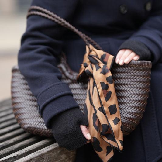 Woven Leather Basket