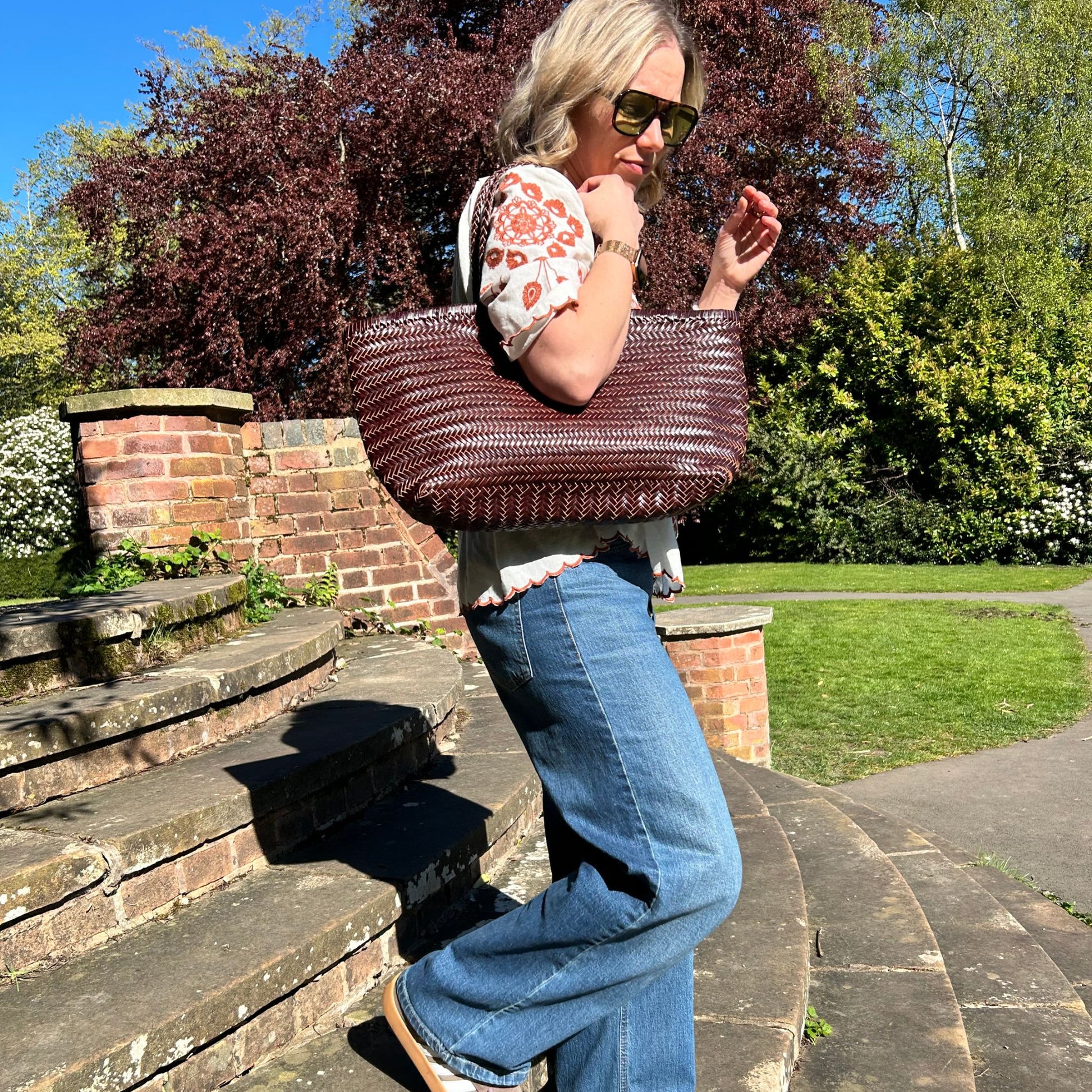 Woven Leather Basket Bag | Scott-Samuel | Handcrafted Premium
