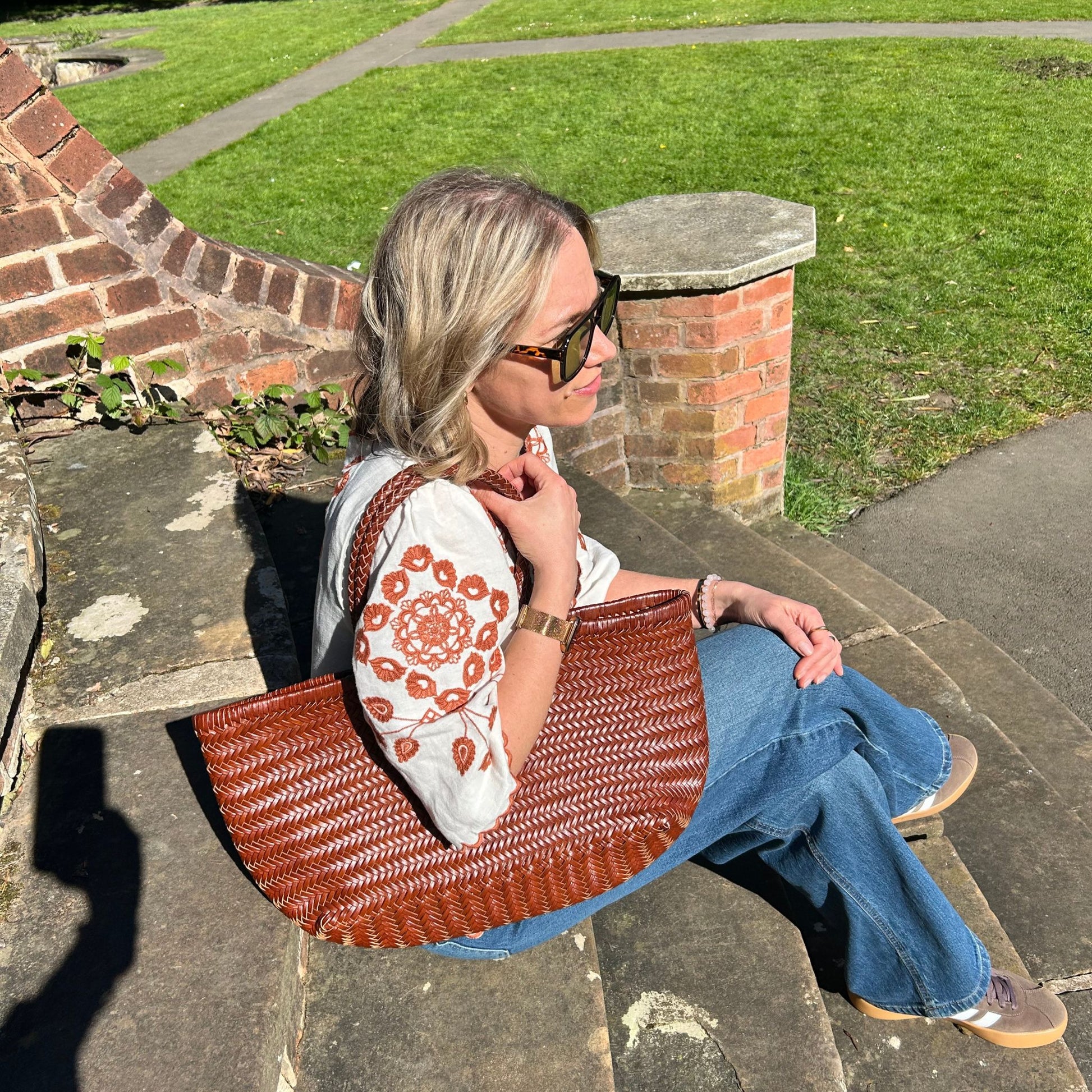 Woven Leather Basket Bag | Scott-Samuel | Handcrafted Premium