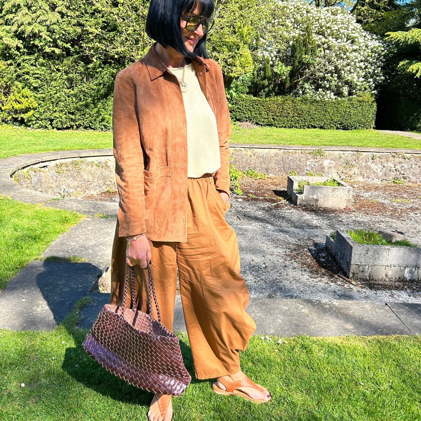 Large Woven Leather Shoulder bag
