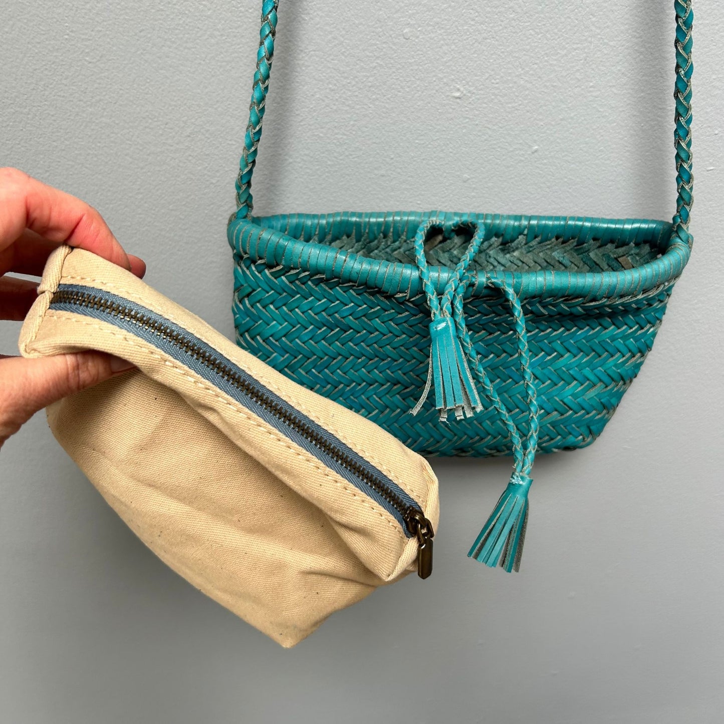 Mini Woven leather bag