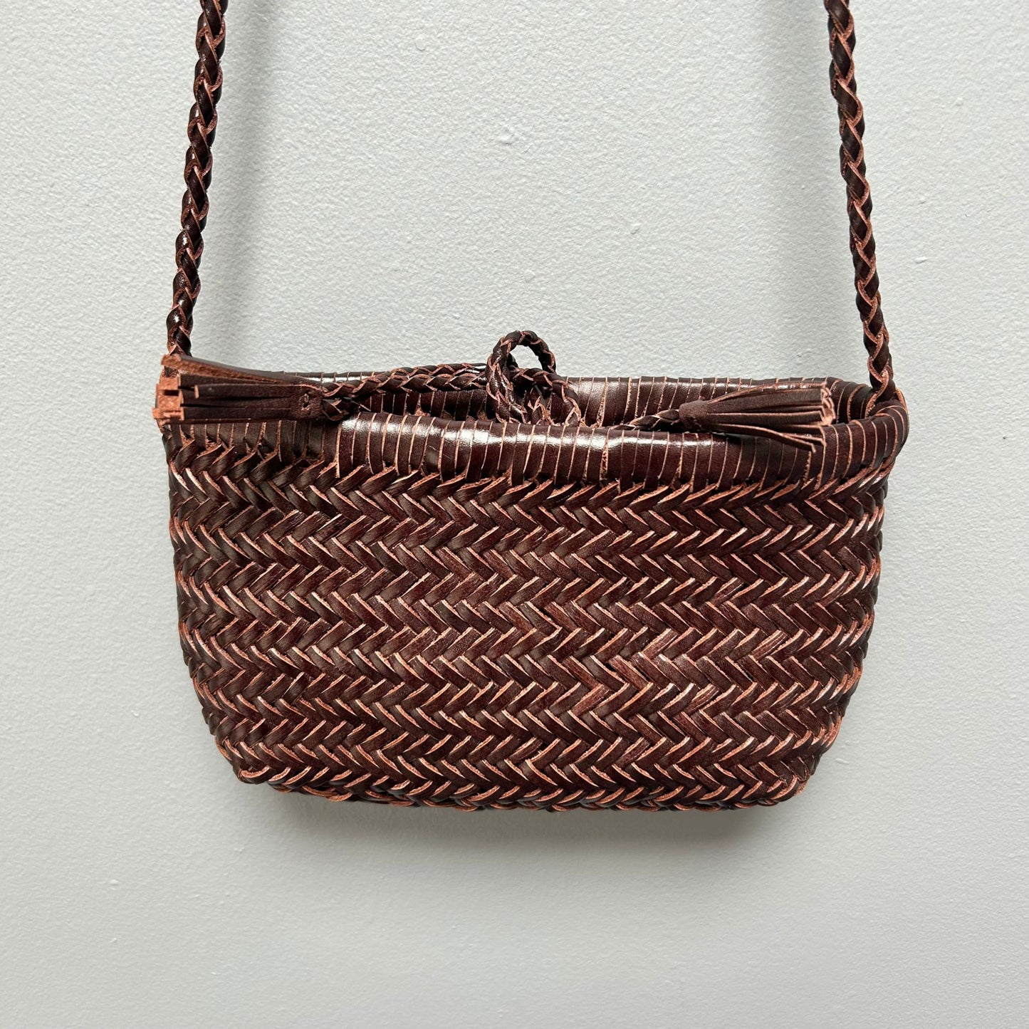 Mini Woven leather bag