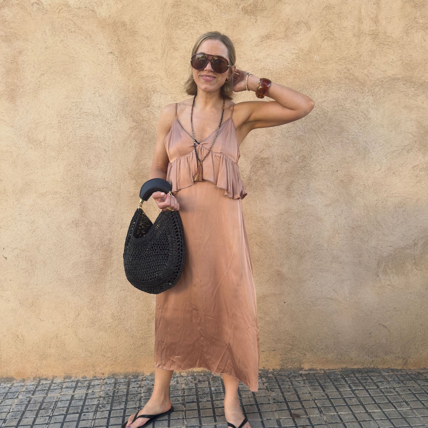 Circular Raffia bag