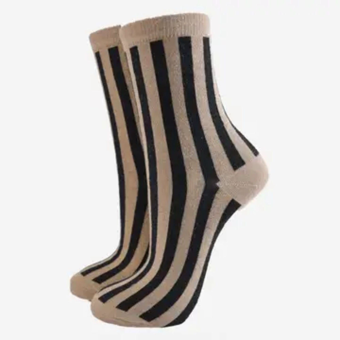 Striped Sparkly Socks