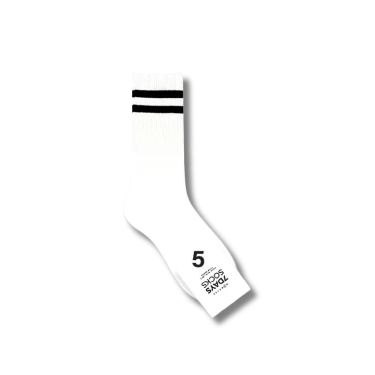 Black & White Stripe Sport Socks